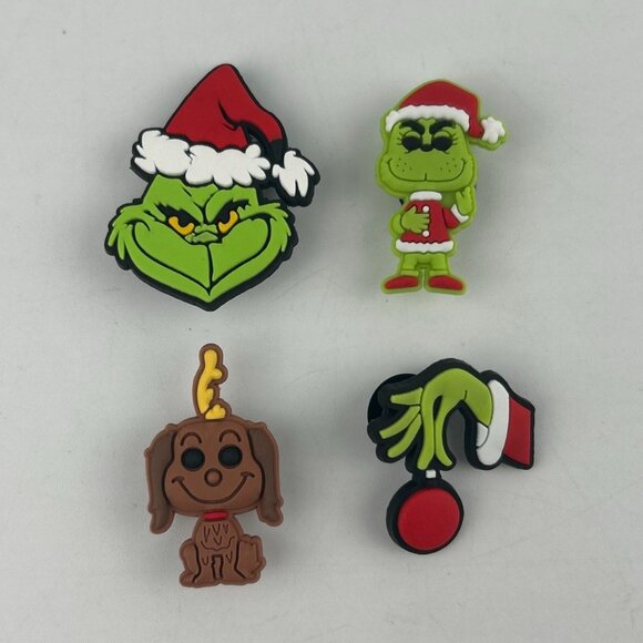 Unbranded Other - Grinch & Max Christmas 4 Croc Shoe Charms - 3 Different Grinch's' & 1 Max